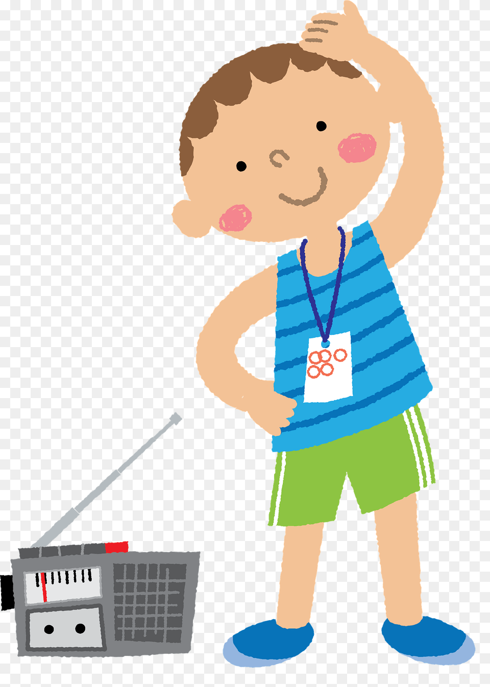 Child Is Doing Exercises To Music Clipart, Baby, Person, Clothing, People Free Png Download