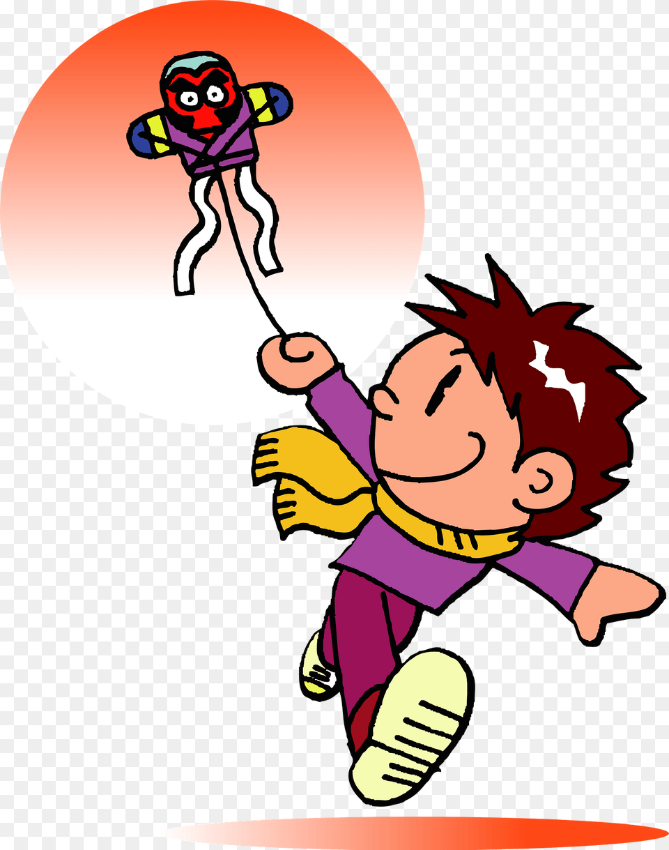 Child Is Playing With A Kite Clipart, Baby, Person, Face, Head Free Png