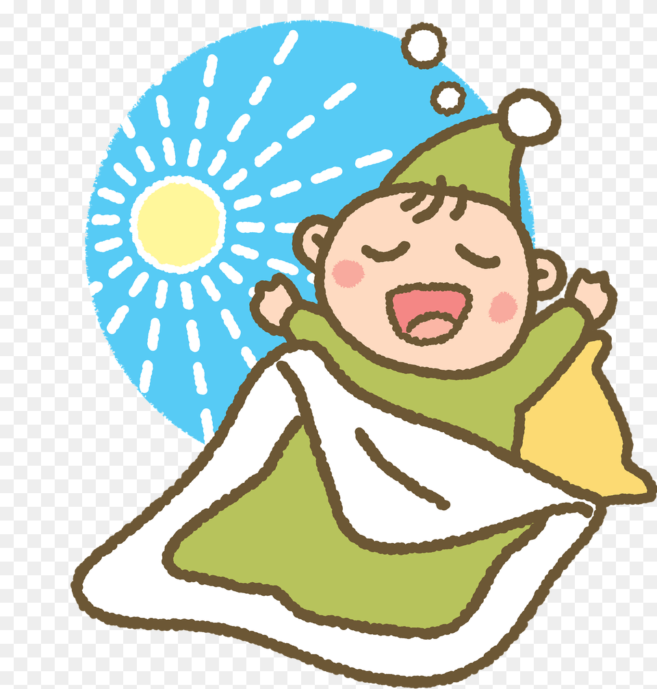 Child Is Waking Up Clipart, Clothing, Hat, Baby, Person Free Png
