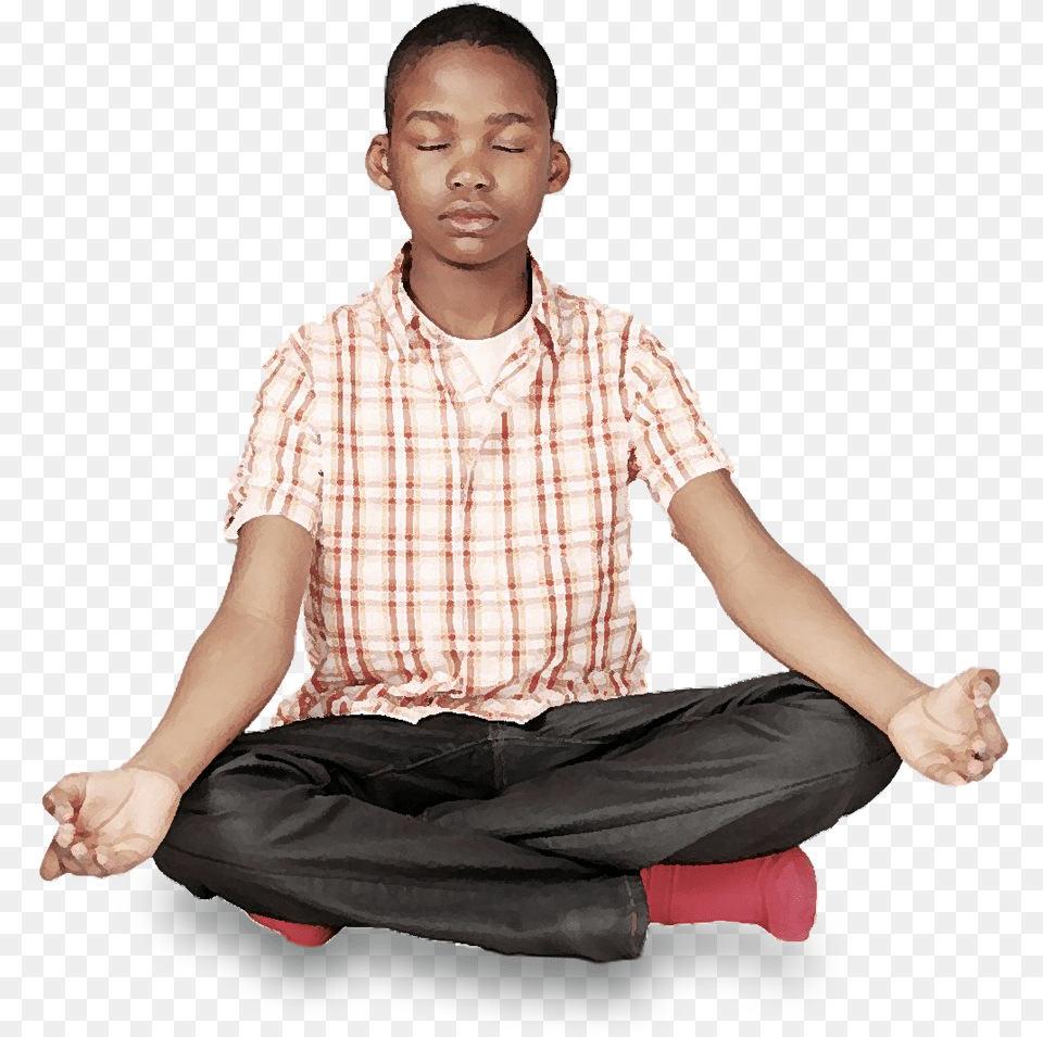 Child Meditating, Sitting, Person, Boy, Male Free Png Download
