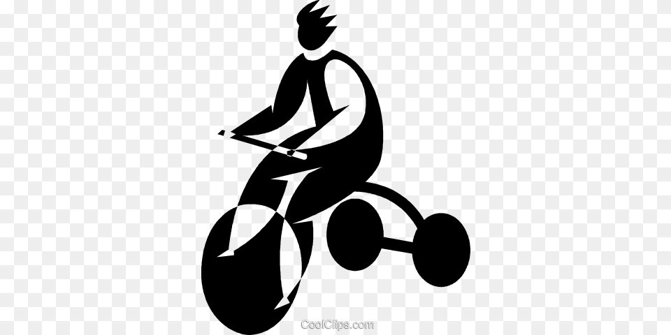 Child On A Tricycle Royalty Vector Clip Art Illustration, Stencil, Nature, Outdoors, Snow Free Transparent Png