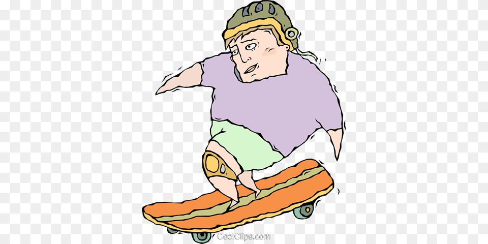 Child On Skateboard Royalty Free Vector Clip Art Illustration, Baby, Person, Face, Head Png Image