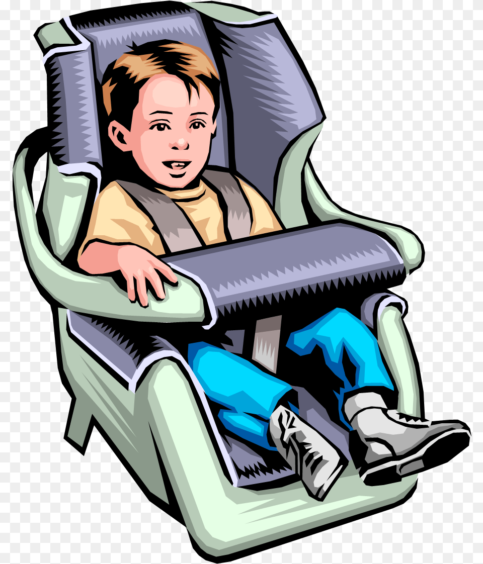 Child Passenger Safety Week Clipart Child In Safety Seat Clipart, Furniture, Baby, Person, Chair Free Transparent Png