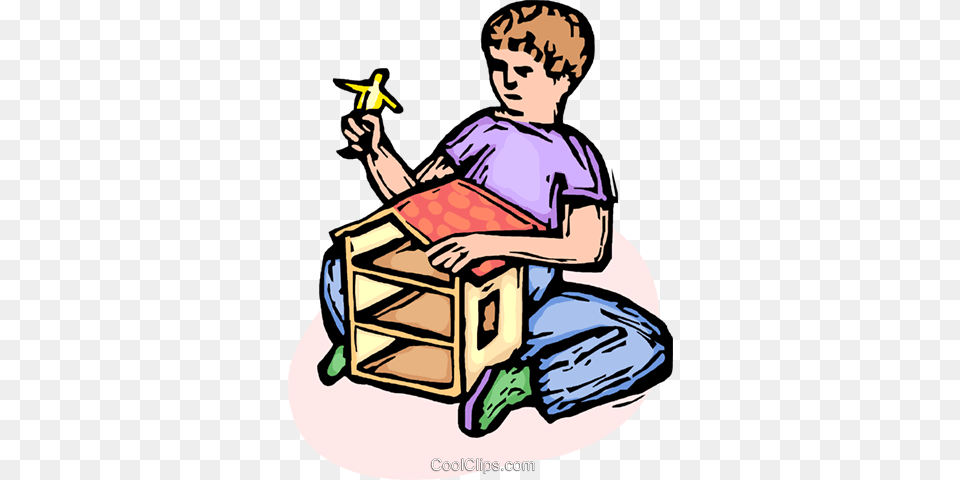 Child Playing With A Dollhouse Royalty Vector Clip Art, Baby, Person, Face, Head Free Png
