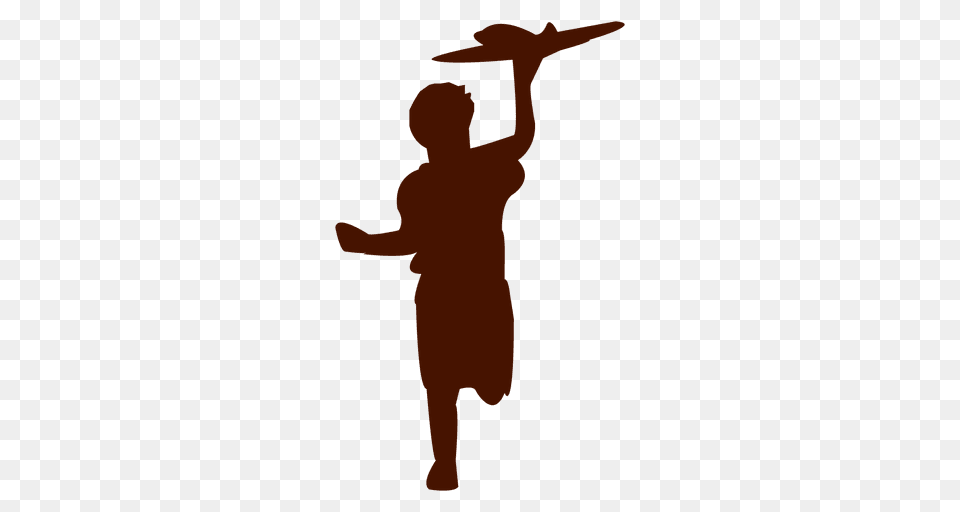Child Playing With Plane Silhouette, Person, Head Free Png