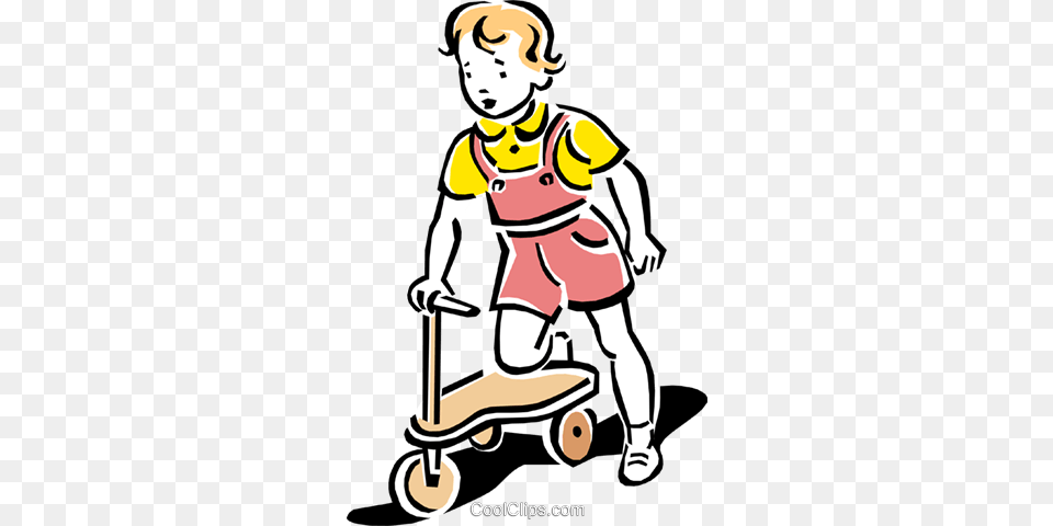 Child Playing With Scooter Royalty Vector Clip Art, Baby, Person, Face, Head Png