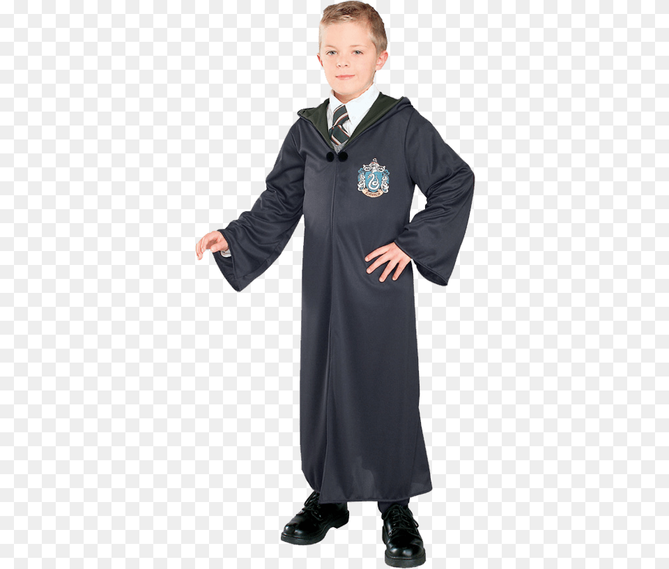Child S Slytherin Robe From Harry Potter Cheap Harry Potter Robes, Person, People, Fashion, Clothing Free Png