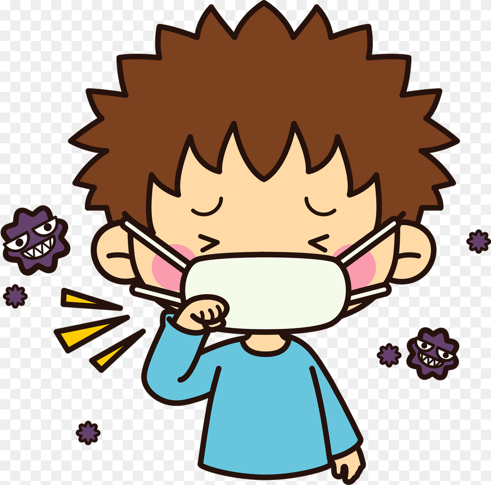 Child Sick With Influenza Clipart, Food, Meal, Cutlery, Book Png Image