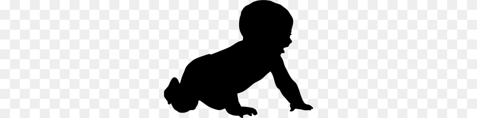 Child Silhouette Clipart, Baby, Person, Crawling, Head Free Transparent Png