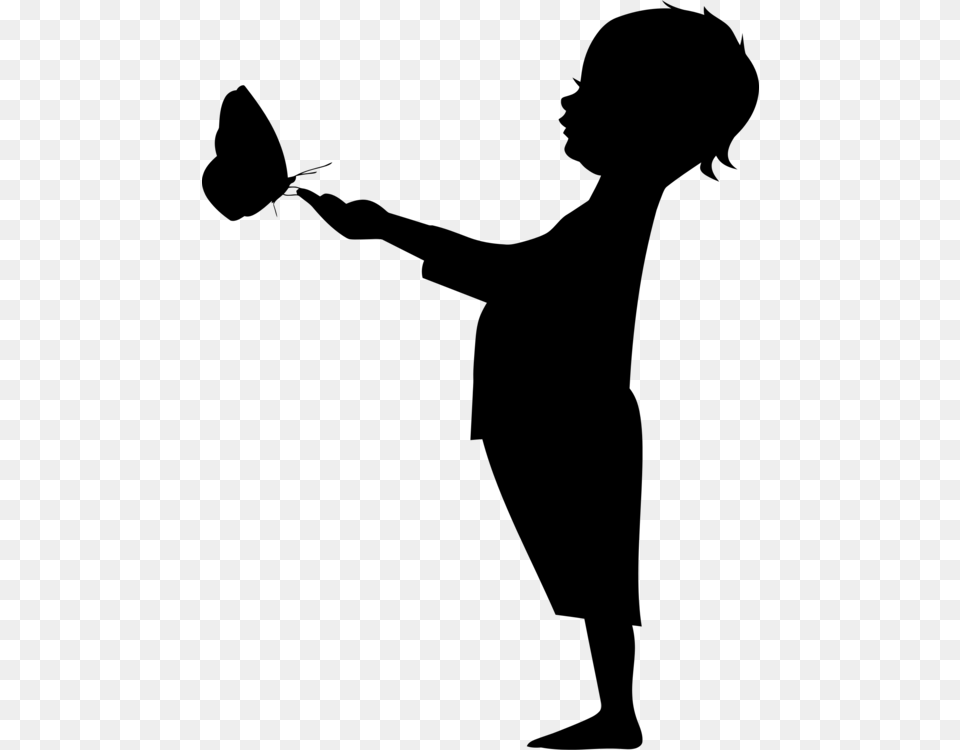Child Silhouette Computer Icons Drawing, Gray Free Png Download