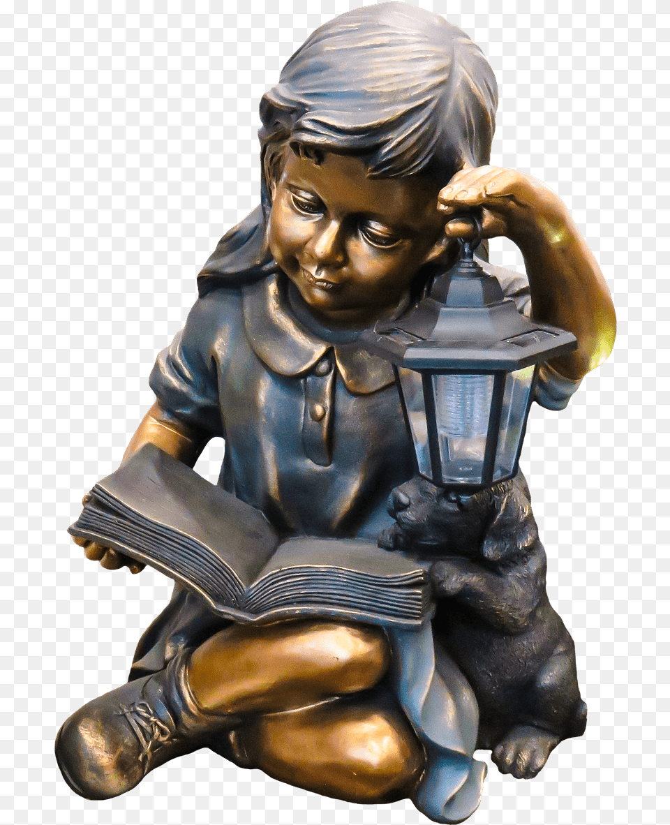 Child Sitting Figurine Lamp Clip Arts Statue, Bronze, Person, Face, Head Free Transparent Png