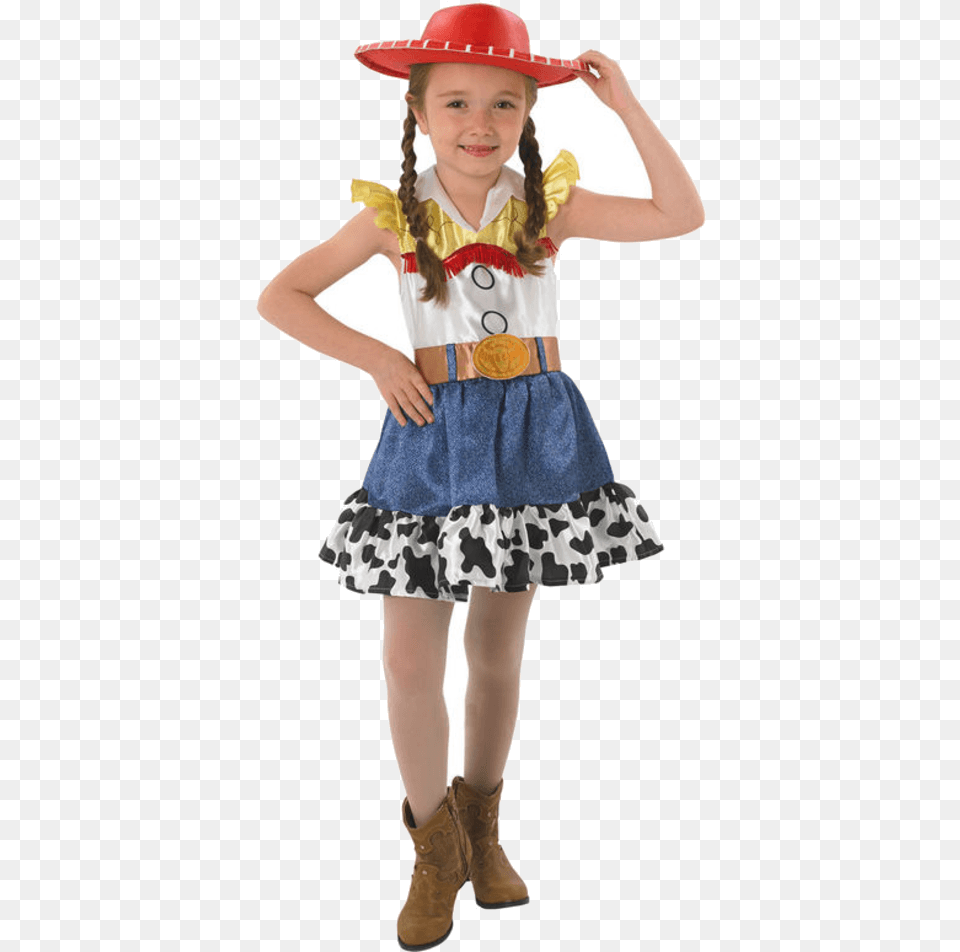 Child Toy Story Jessie Dress Jessie Toy Story Dress Costume, Clothing, Person, Hat, Girl Free Png