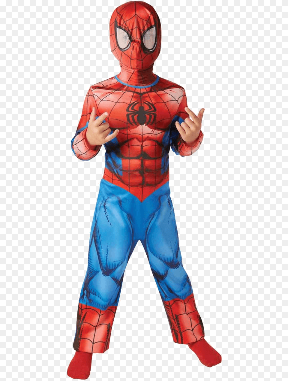 Child Ultimate Spiderman Classic Costume Spider Man Costume Light, Clothing, Person, Face, Head Png