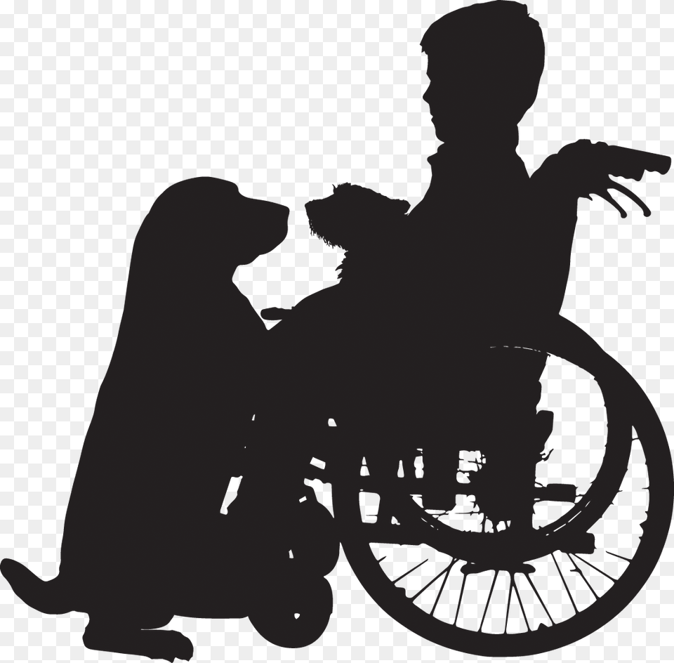 Child Wheelchair Silhouette, Chair, Furniture, Person, Machine Free Png Download