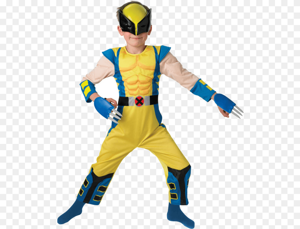 Child Wolverine Costume, Clothing, Person, Boy, Male Free Png