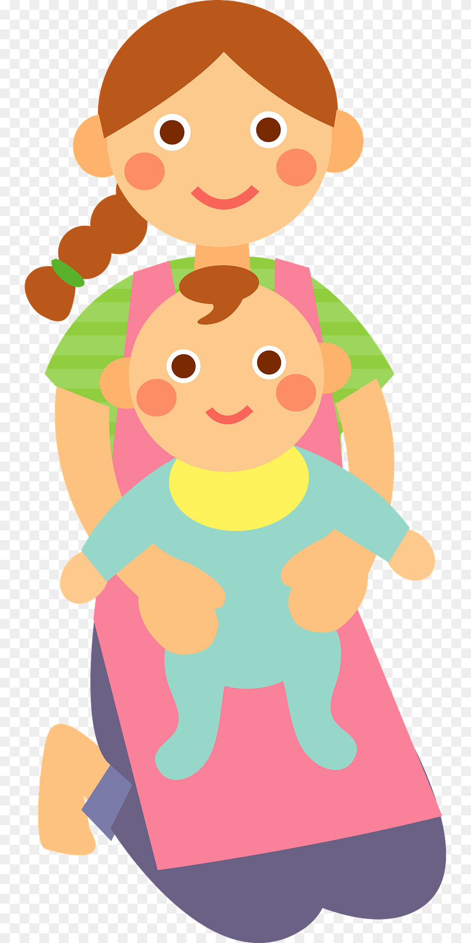 Childcare Worker Woman Is Holding Baby Clipart, Person, Indoors, Face, Head Png Image