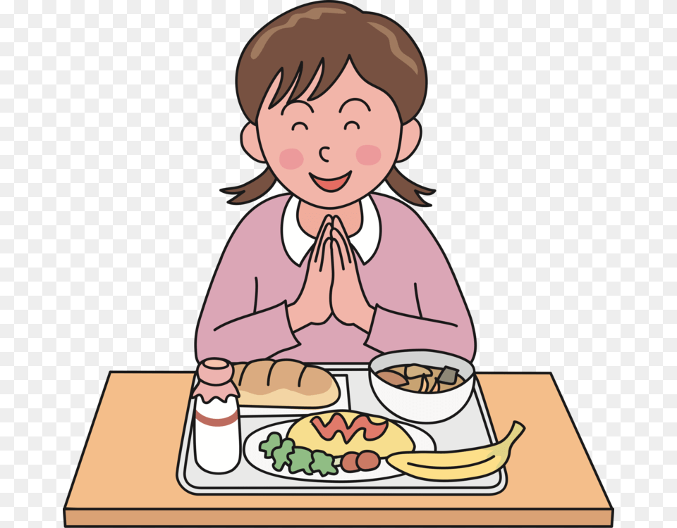Childfast Foodhappiness Praying Before Meals Clipart, Meal, Lunch, Food, Person Png Image