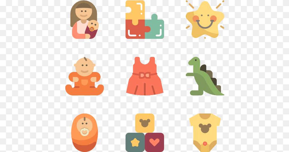 Childhood Icon Packs, Baby, Person, Face, Head Free Png
