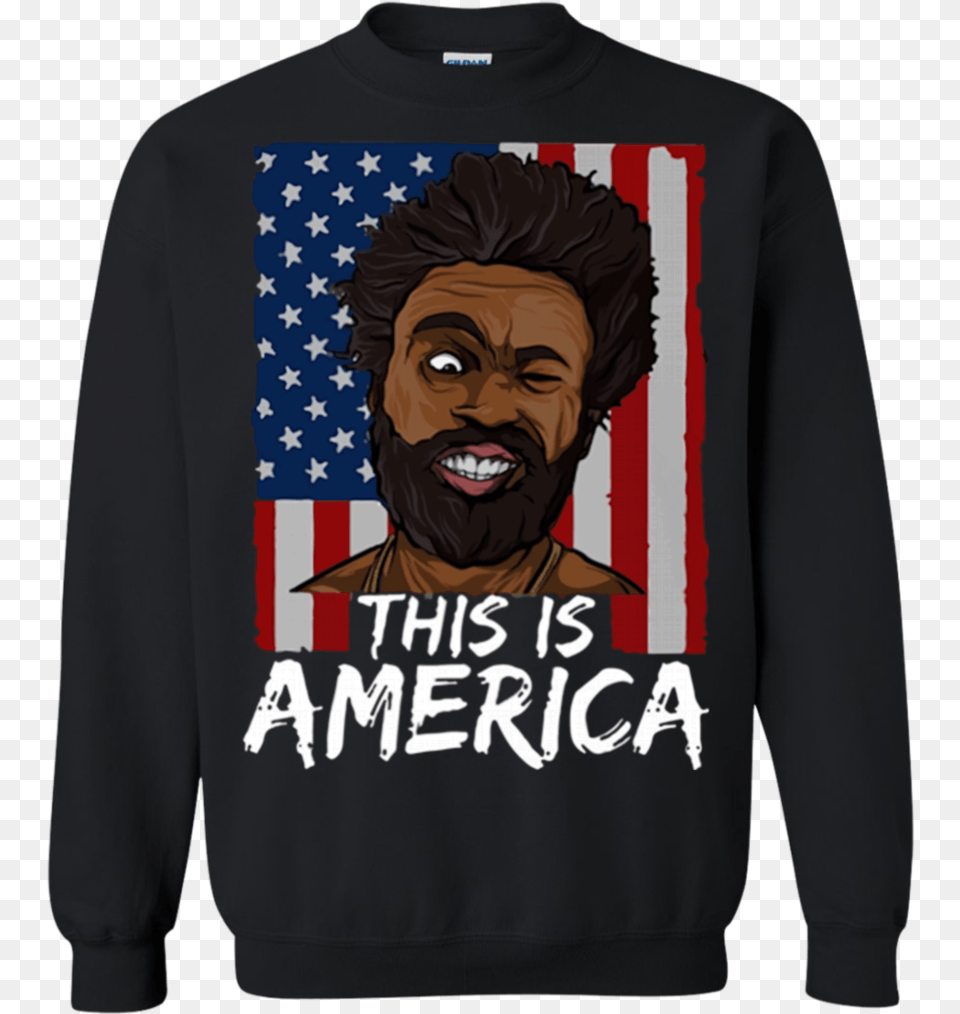 Childish Gambino This Is America 4th Of July Shirt Walking Dead Abraham Tshirts, Clothing, Sweatshirt, Sweater, Knitwear Png Image