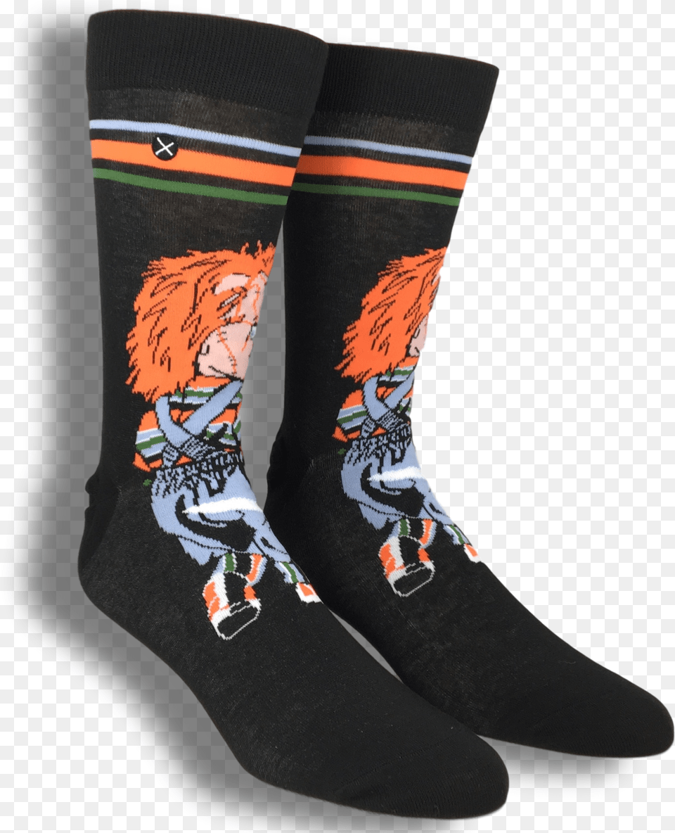 Childquots Play Chucky Doll Socks Socks By Odd Sox Sock, Clothing, Hosiery, Face, Head Free Png