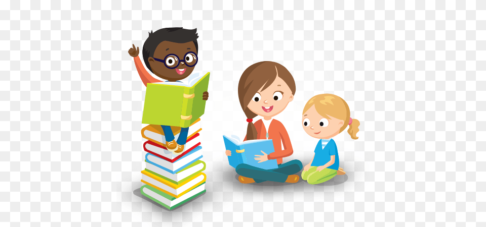 Children, Person, Reading, Baby, Face Free Png Download
