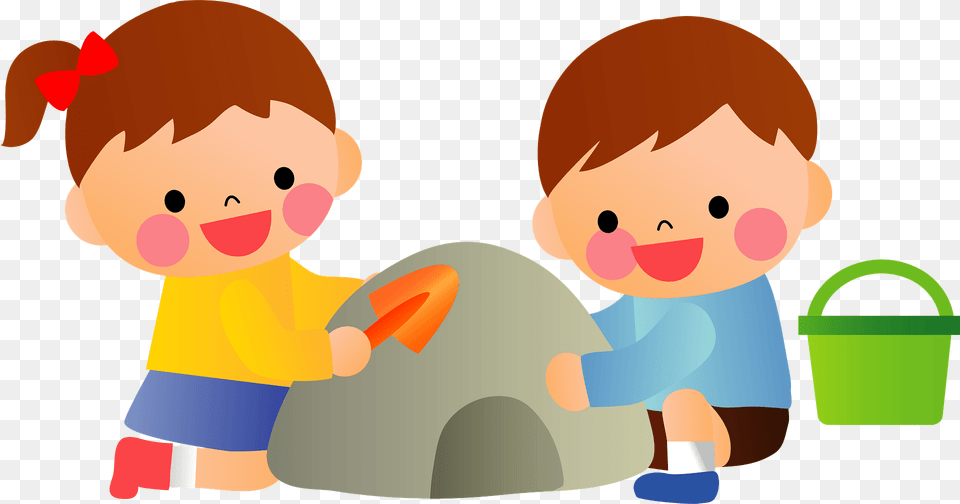 Children Are Playing In The Sand Clipart, Outdoors, Animal, Bear, Mammal Png