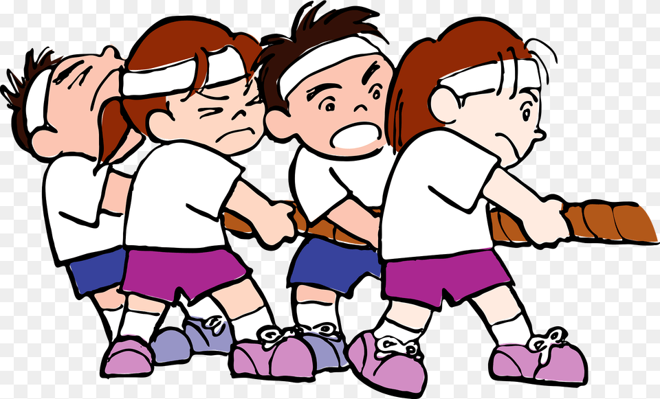 Children Are Playing Tug Of War Clipart, Book, Publication, Comics, Person Free Transparent Png