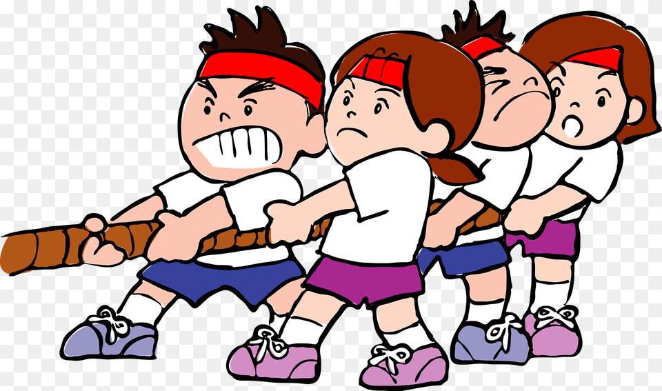Children Are Playing Tug Of War Clipart, Person, People, Shorts, Clothing Free Transparent Png