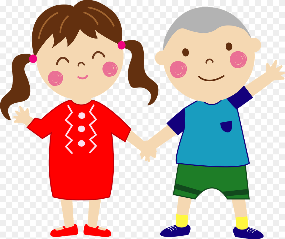 Children Boy And Girl Clipart, Baby, Person, Body Part, Hand Free Png