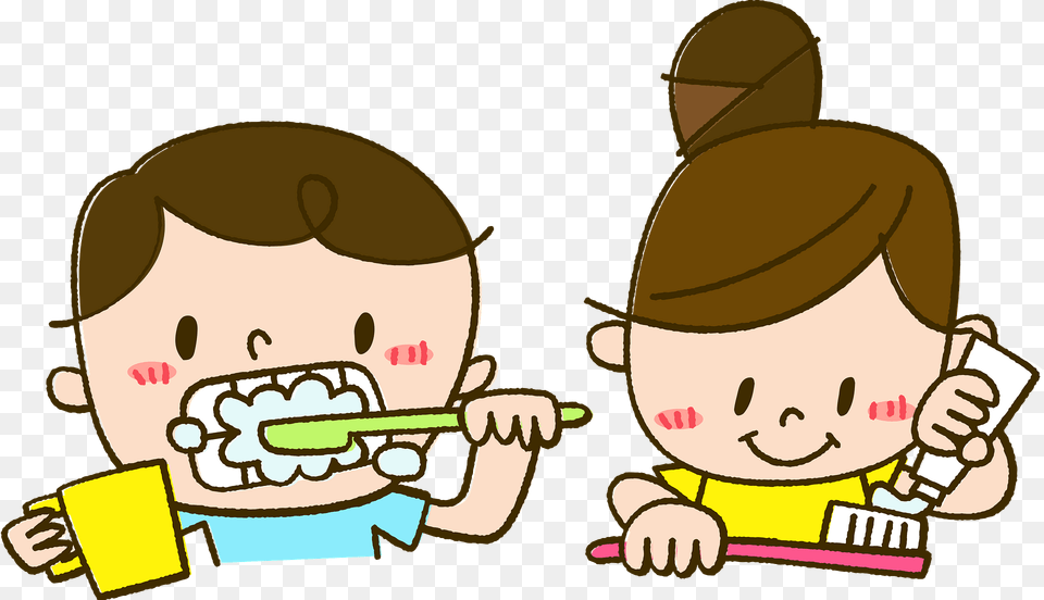 Children Brushing Teeth Clipart, Baby, Person, Tool, Brush Free Png Download