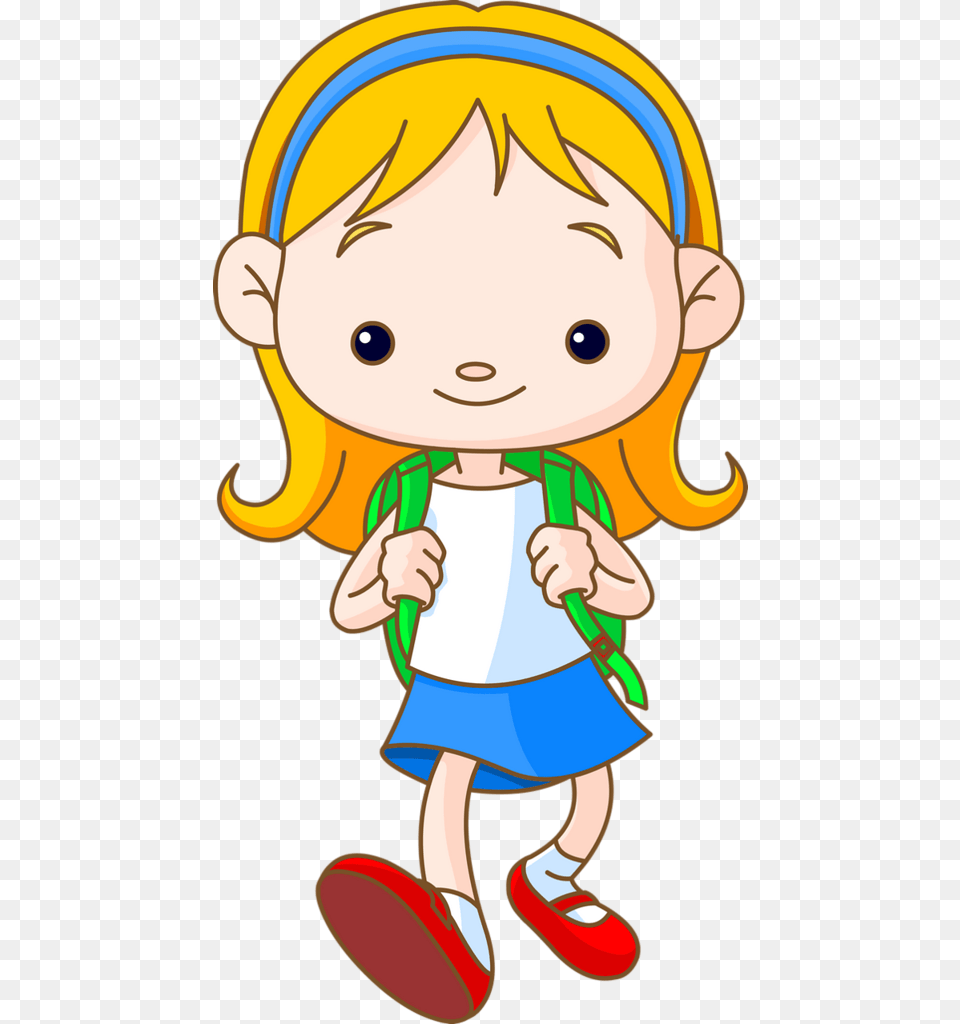 Children Clip Art Cartoon Kids Preschool Girl Cartoon, Baby, Person, Book, Comics Free Png Download
