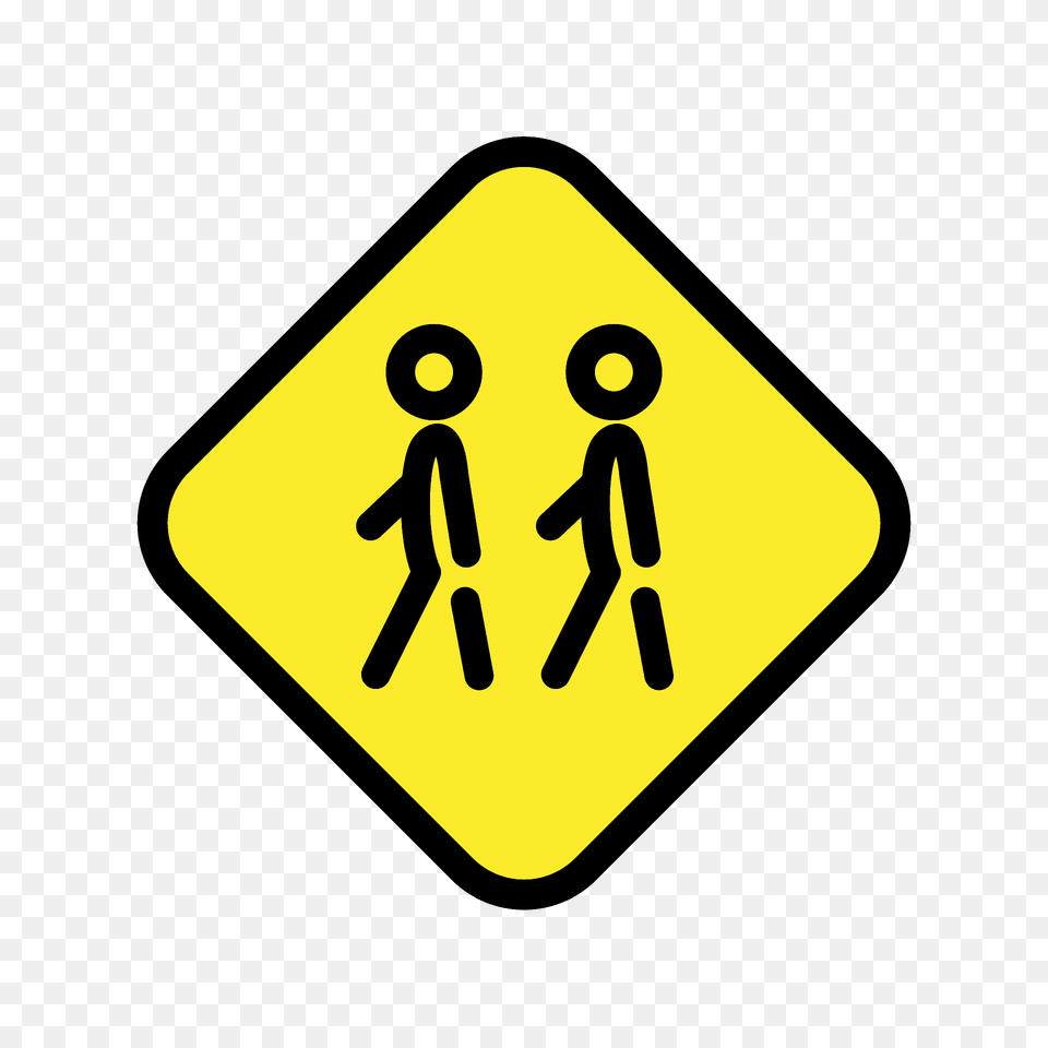 Children Crossing Emoji Clipart, Sign, Symbol, Road Sign Png