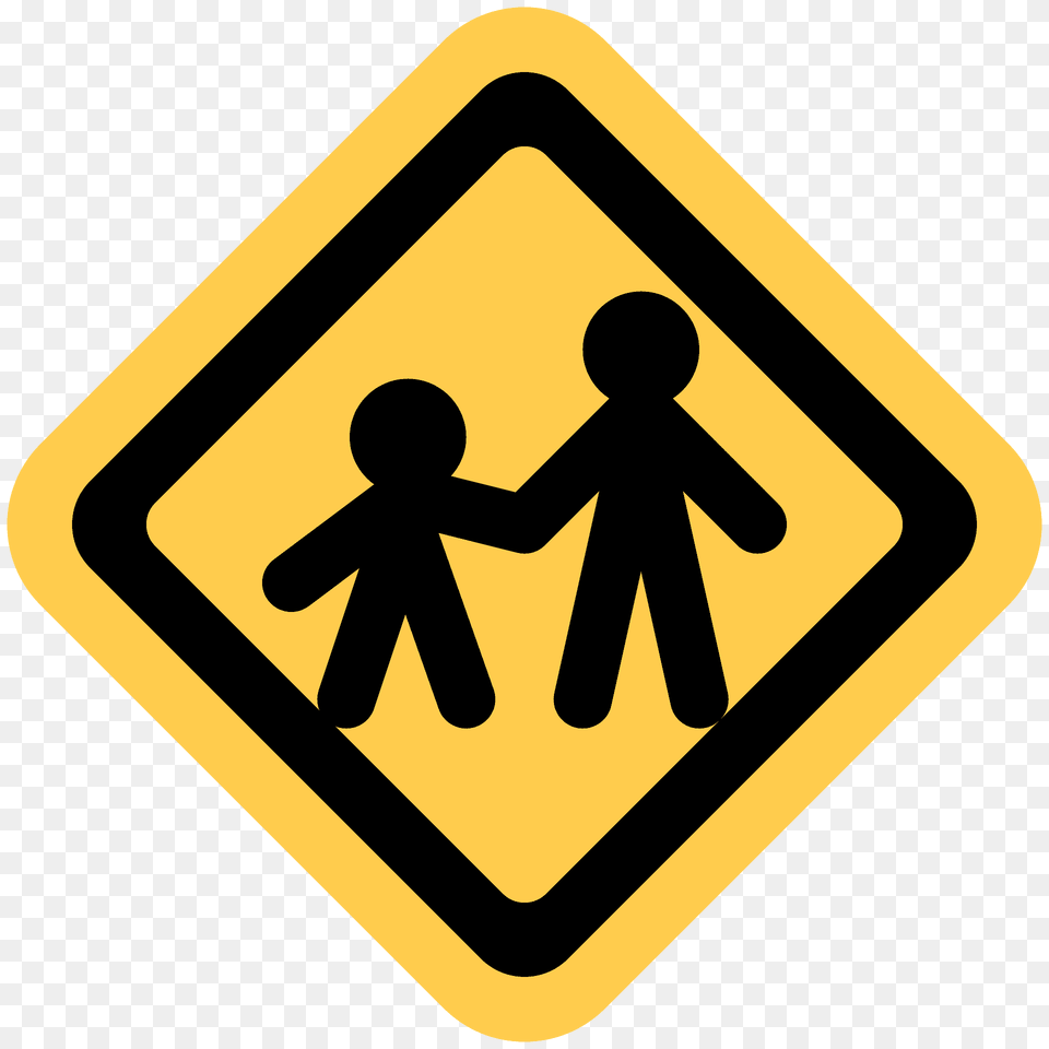 Children Crossing Emoji Clipart, Sign, Symbol, Road Sign Free Png