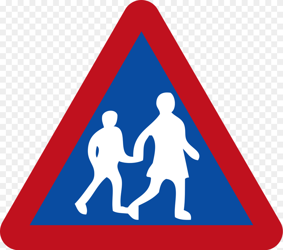 Children Crossing Sign Botswana Road Sign In Botswana, Symbol, Road Sign Free Png