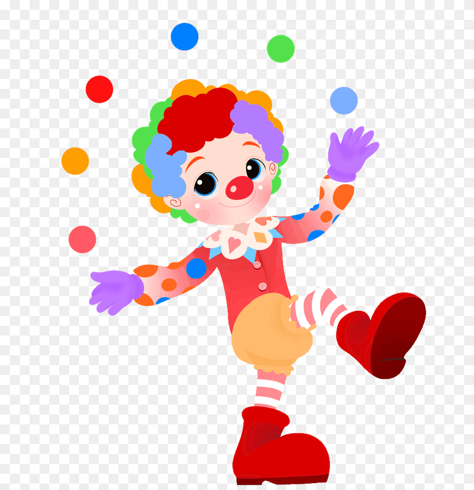 Children Cute Clown Circus, Baby, Person, Juggling, Face Free Png