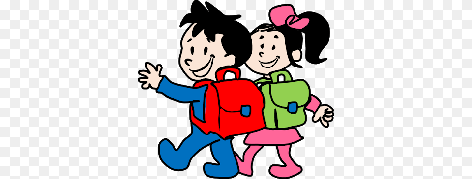 Children Going To School Clipart School, Bag, Face, Head, Person Free Png Download