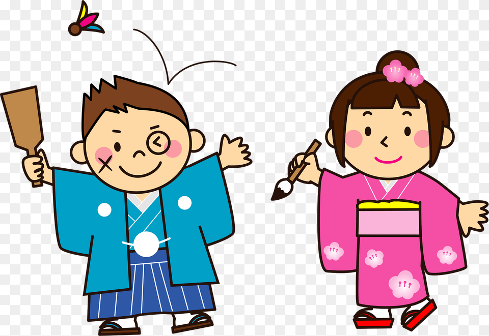Children Hanetsuki Hagoita Clipart, Formal Wear, Clothing, Dress, Fashion Png
