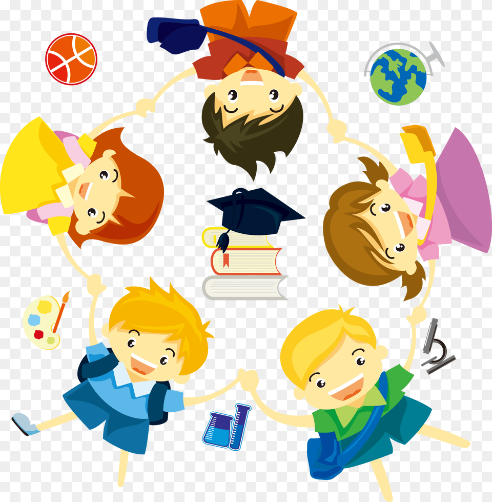 Children Holding Hands Cartoon Tecnologia En Imagenes, People, Person, Baby, Photography Free Transparent Png