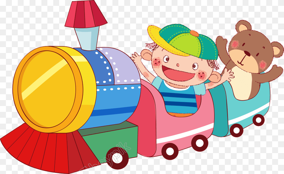 Children In Train Clipart, Clothing, Hat, Baby, Person Free Png