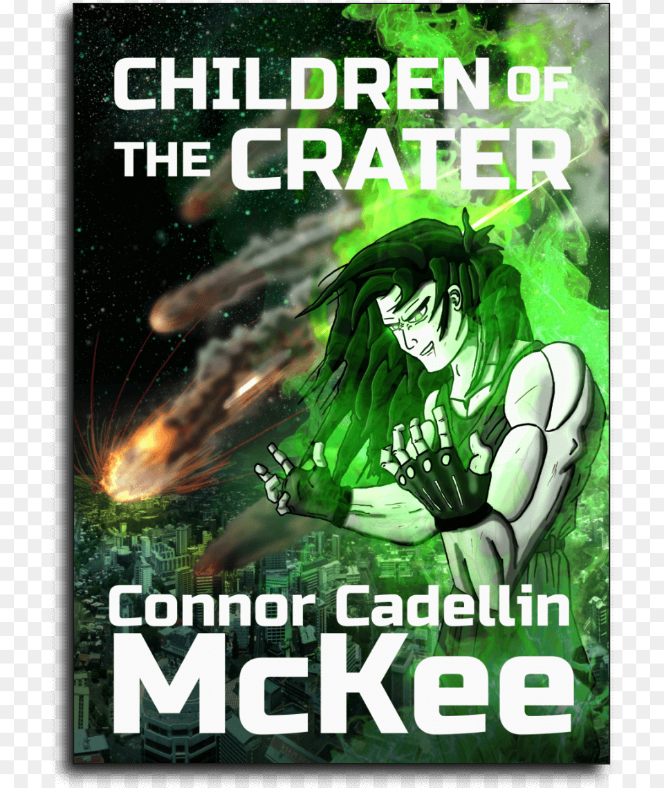 Children Of The Crater By Connor Cadellin Mckee Poster, Advertisement, Book, Green, Publication Png