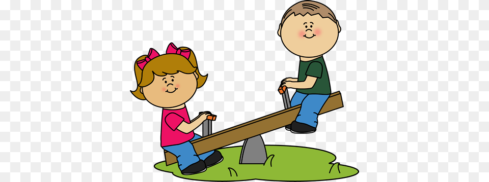 Children On A See Saw Clip Art Clip Art Outside, Seesaw, Toy, Baby, Person Free Png Download