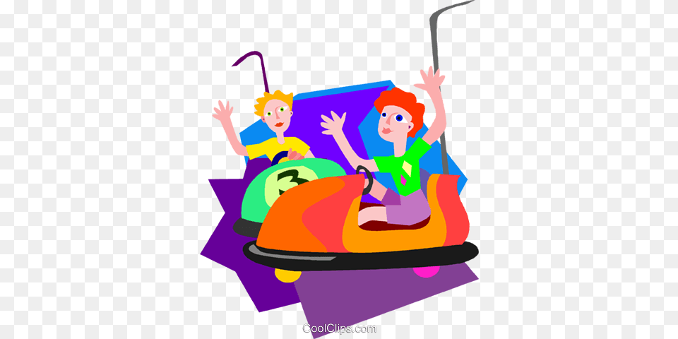 Children On The Bumper Cars Royalty Vector Clip Art, Baby, Person, Water, Face Png