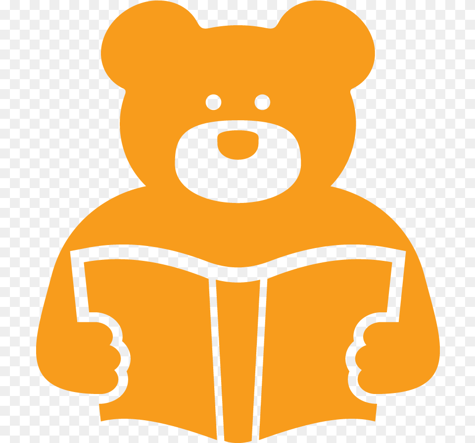 Children Orange Web Preschool Symbol Vector, Person, Reading, Animal, Bear Free Transparent Png