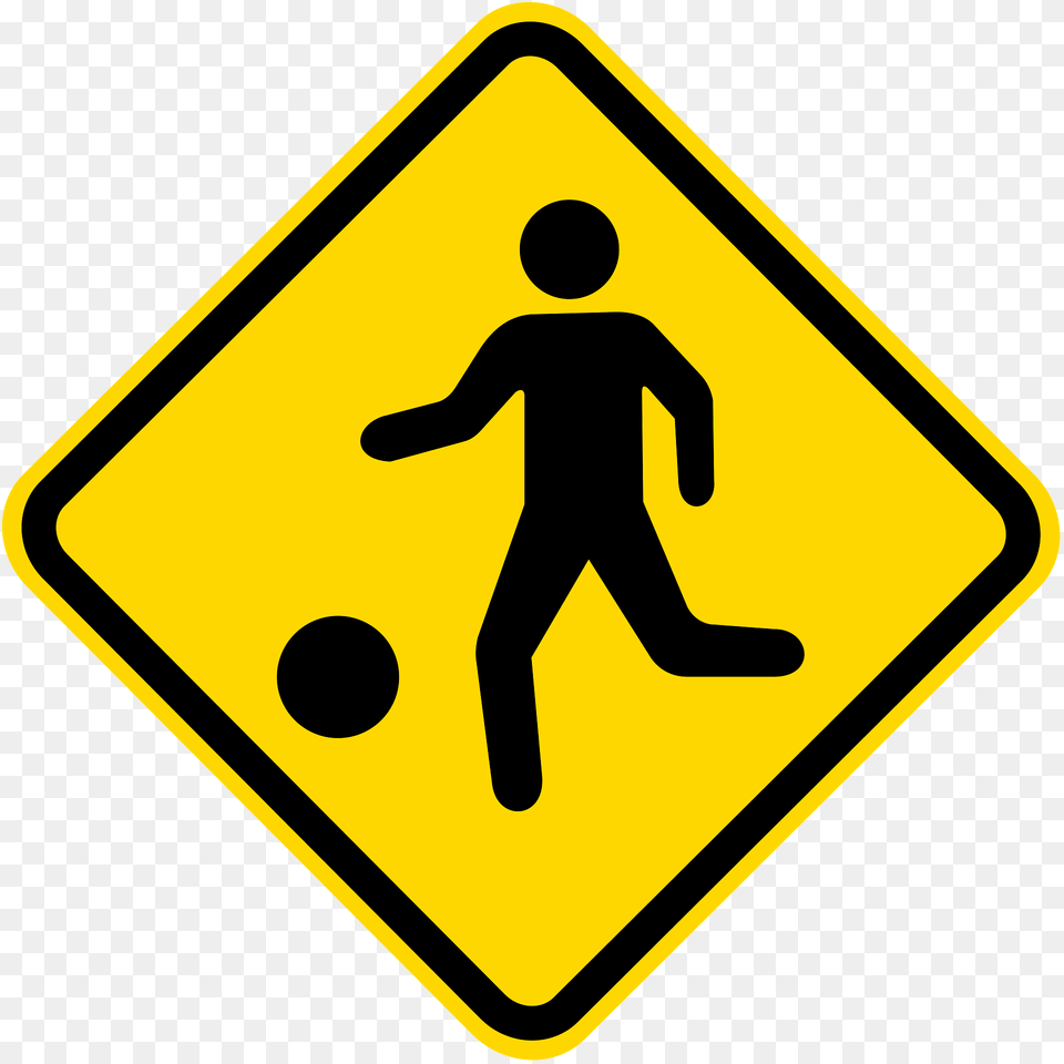 Children Playground Ahead Sign In Brazil Clipart, Symbol, Road Sign, Boy, Child Png Image