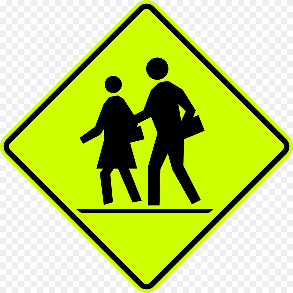 Children Playground Ahead Sign In British Columbia Clipart, Symbol, Road Sign, Adult, Male Png Image