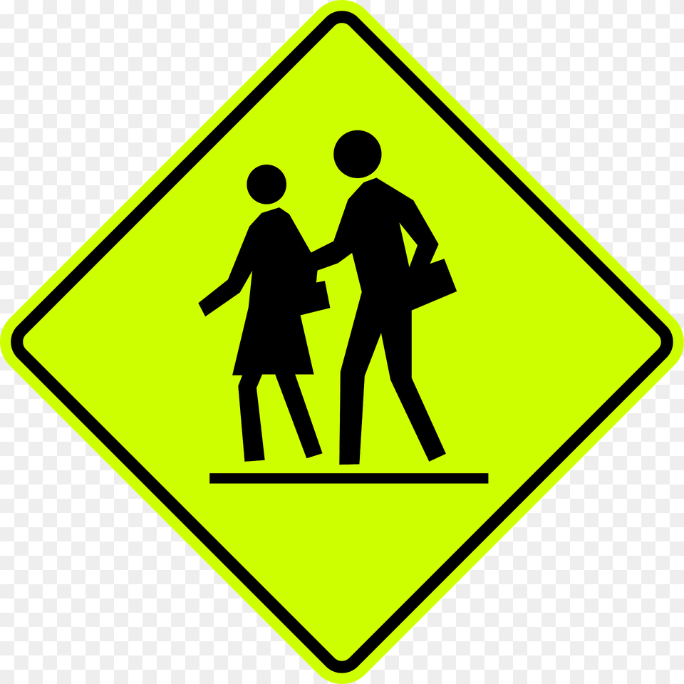 Children Playground Ahead Sign In Canada Clipart, Symbol, Road Sign, Person, Man Free Transparent Png