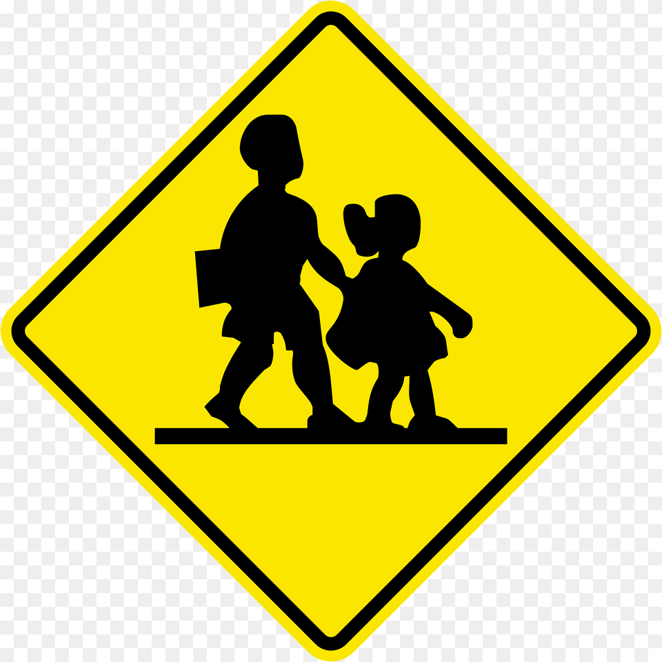 Children Playground Ahead Sign In Jamaica Clipart, Symbol, Road Sign, Boy, Child Png Image