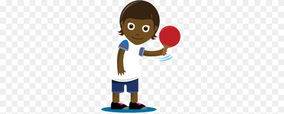 Children Playing Sports Table Tennis Cartoon, Face, Head, Person, Baby Free Png Download