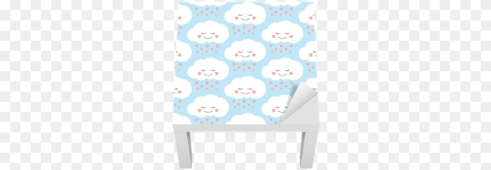 Children Print With Clouds And Hearts Rain On Lilac Cartoon, Home Decor, Pattern, Furniture, White Board Png