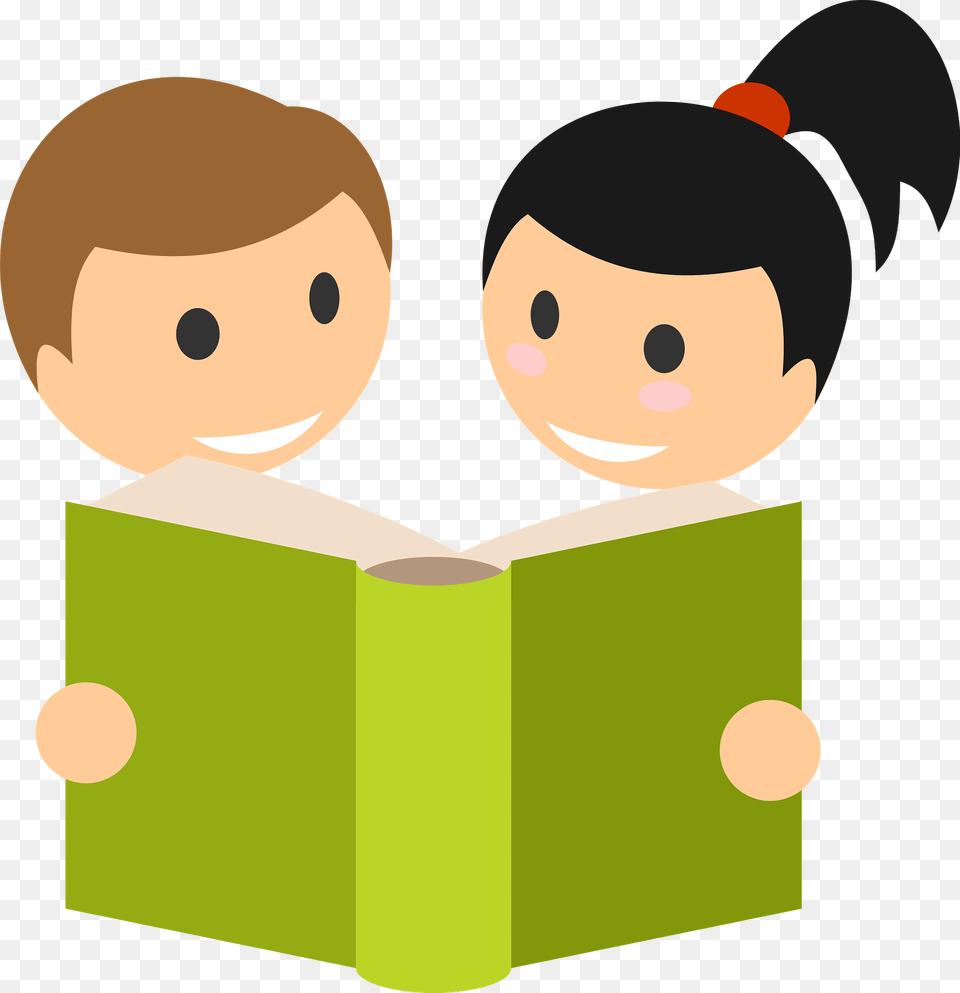 Children Read Book Clipart, Person, Reading, Publication, Face Png